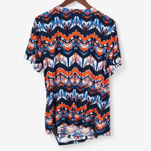 Tahari Women’s Blouse Dopamine Dressing Art Print Statement Bold Color Size XL - Picture 2 of 8